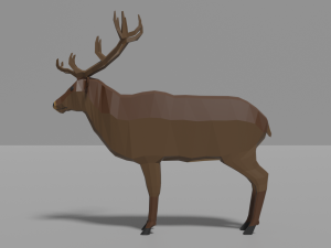 cartoon deer family Modello 3D