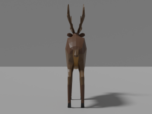 cartoon deer family Modello 3D