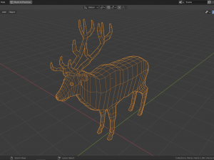 cartoon deer family Modello 3D