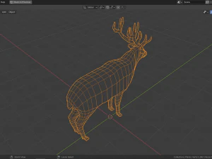 cartoon deer family 3D Model