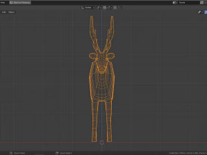 cartoon deer family 3D Model