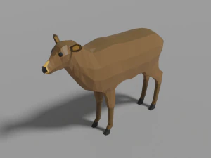 cartoon deer family 3D Model