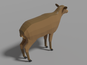 cartoon deer family Modello 3D