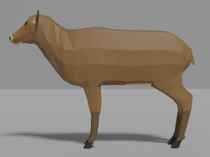 cartoon deer family Modello 3D