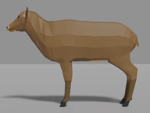 cartoon deer family 3D Model
