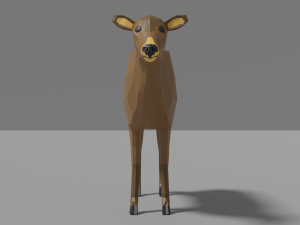 cartoon deer family Modello 3D