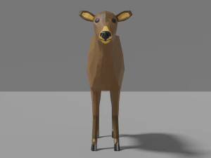 cartoon deer family 3D Model