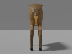 cartoon deer family 3D Model