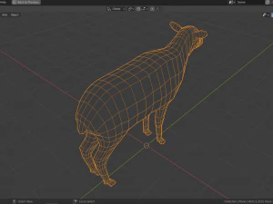 cartoon deer family 3D Model