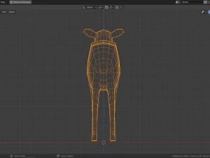 cartoon deer family 3D Model