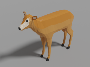 cartoon deer family Modello 3D