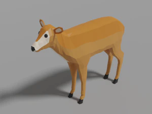 cartoon deer family 3D Model