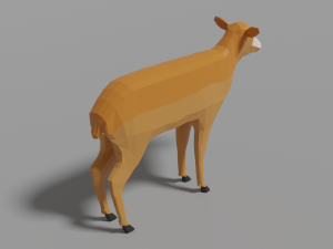 cartoon deer family Modello 3D