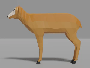 cartoon deer family 3D Model