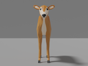 cartoon deer family Modello 3D