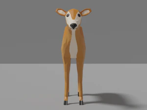 cartoon deer family 3D Model