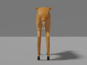 cartoon deer family 3D Model