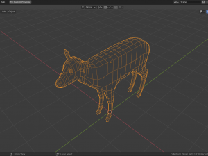 cartoon deer family Modello 3D