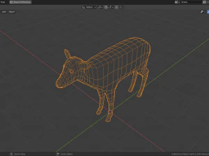 cartoon deer family 3D Model