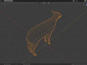 cartoon deer family 3D Model