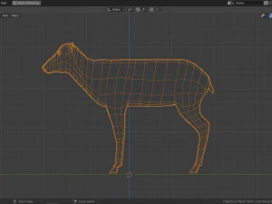 cartoon deer family 3D Model