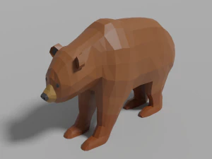 cartoon bear family 3D Model