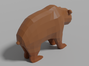 cartoon bear family 3D 모델