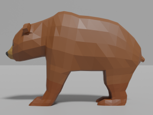 cartoon bear family 3D 모델