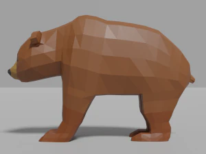 cartoon bear family 3D Model