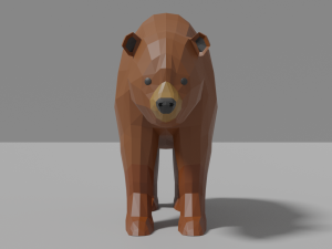 cartoon bear family 3D 모델