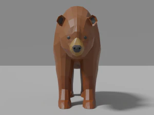 cartoon bear family 3D Model