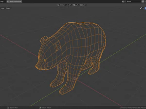 cartoon bear family 3D Model