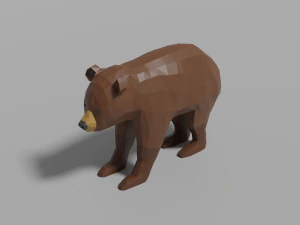 cartoon bear family 3D Model