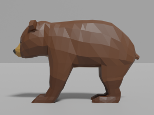 cartoon bear family 3D 모델