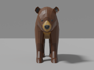cartoon bear family 3D 모델