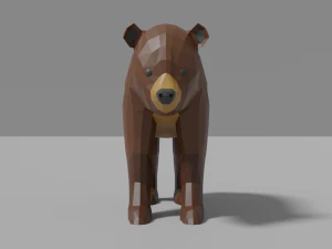 cartoon bear family 3D Model
