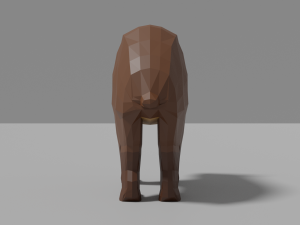 cartoon bear family 3D 모델