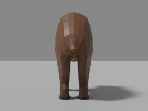 cartoon bear family 3D Model