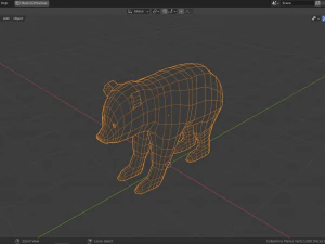 cartoon bear family 3D Model