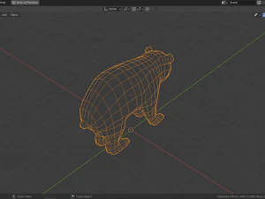 cartoon bear family 3D Model
