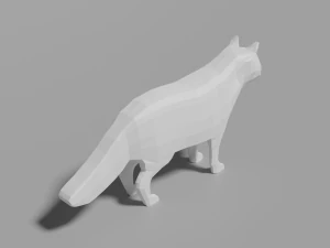 cartoon arctic fox 3D Model