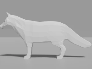 cartoon arctic fox 3D Model