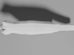 cartoon arctic fox 3D Model