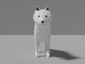 cartoon arctic fox 3D Model