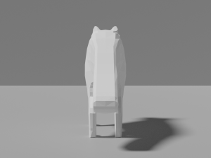 cartoon arctic fox 3D Модель