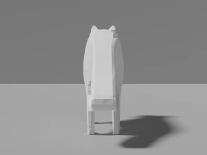cartoon arctic fox 3D Model