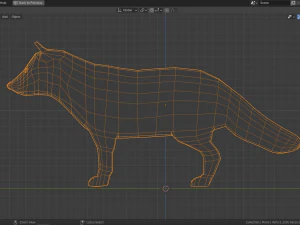 cartoon arctic fox 3D Model