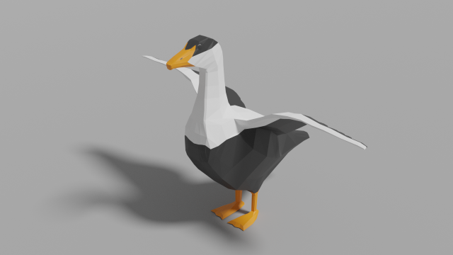 cartoon eider 3D Model .c4d .max .obj .3ds .fbx .stl .blend 