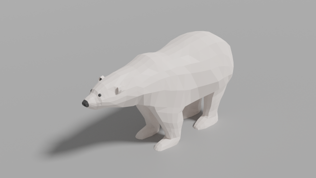 cartoon polar bear 3D Модель .c4d .max .obj .3ds .fbx .stl .blend