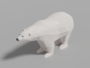 cartoon polar bear 3D Model